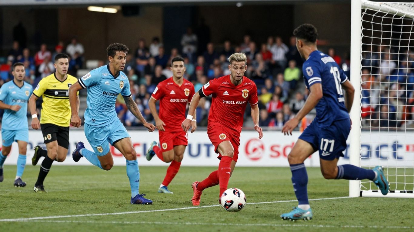 Fremantle 5-a-side football players in action on the pitch.