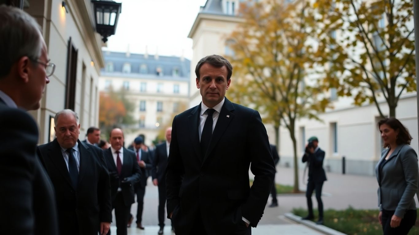 [Emmanuel Macron] accueille des responsables politiques à l'Élysée