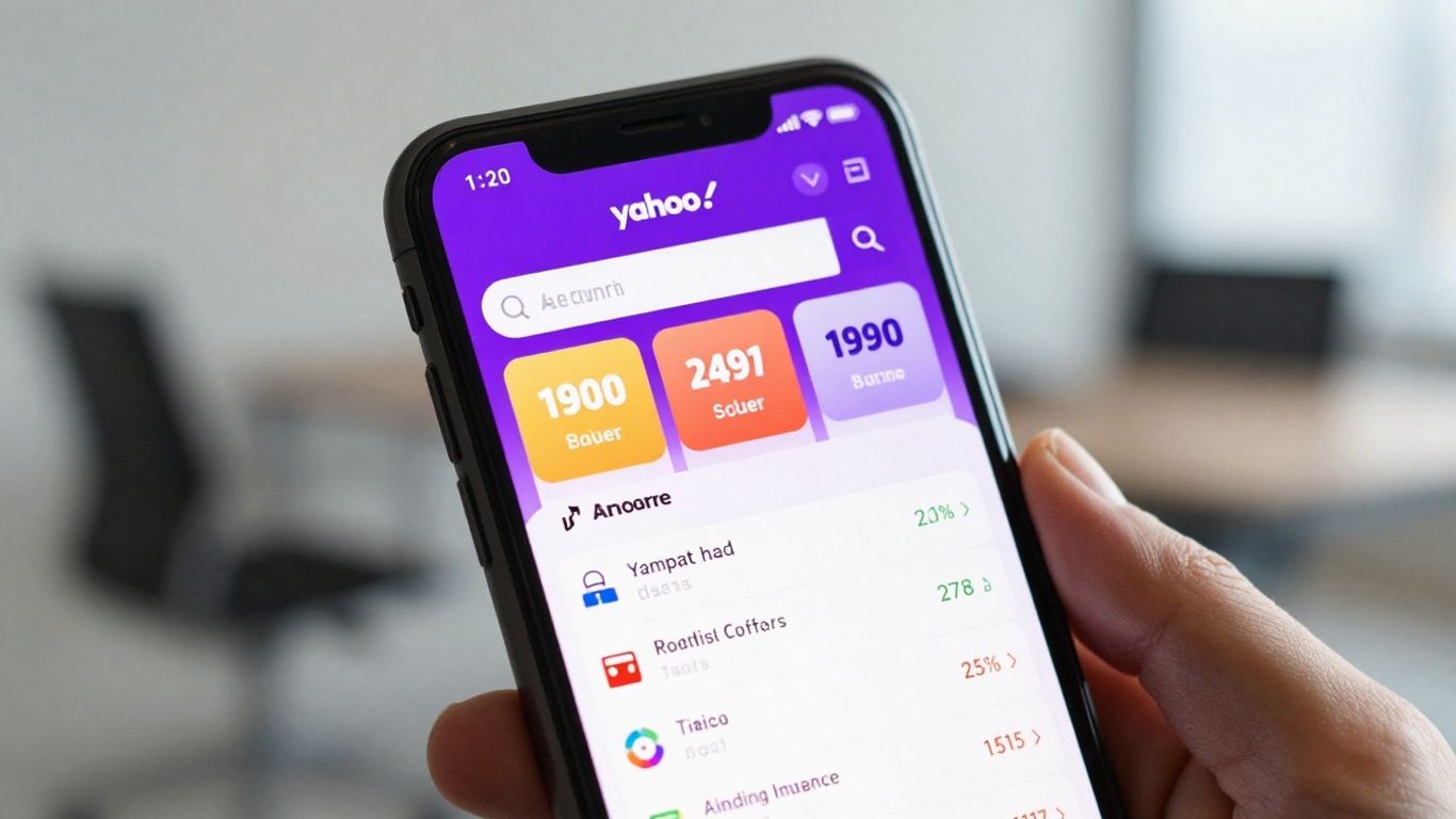 Yahoo Finance app on a smartphone screen.