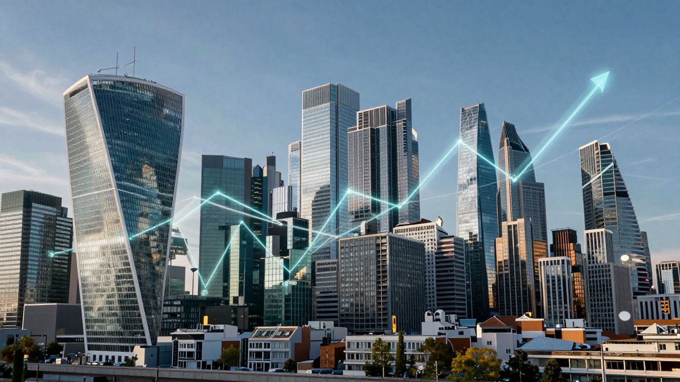 Europäische Finanzzentren mit leuchtenden Verbindungen