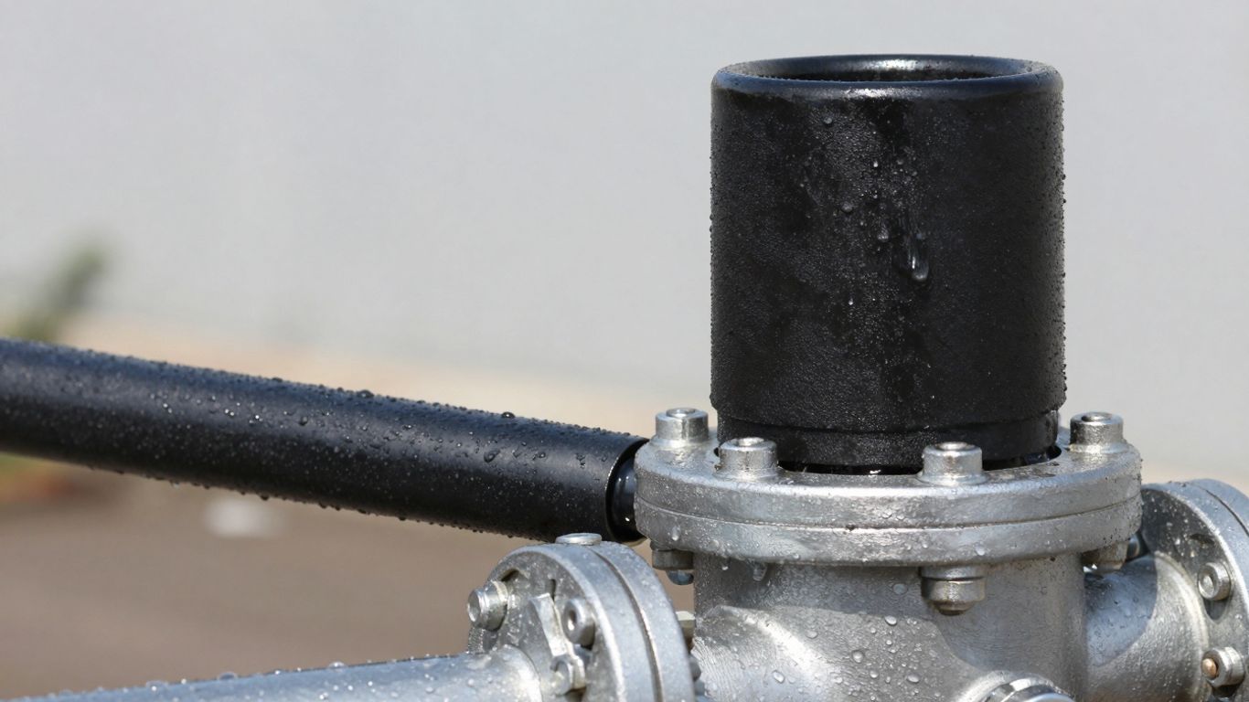 Well seal installed on a water wellhead.