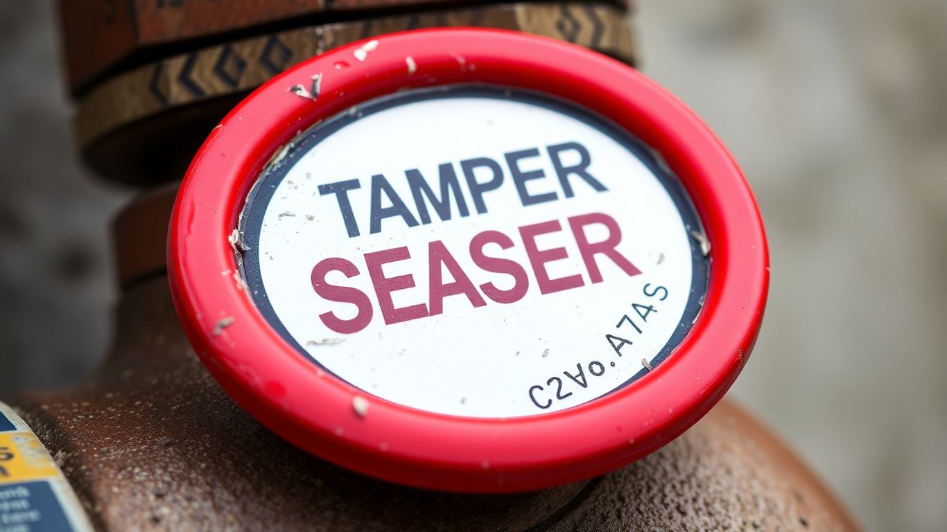 Intact seal on equipment preventing vandalism and contamination.