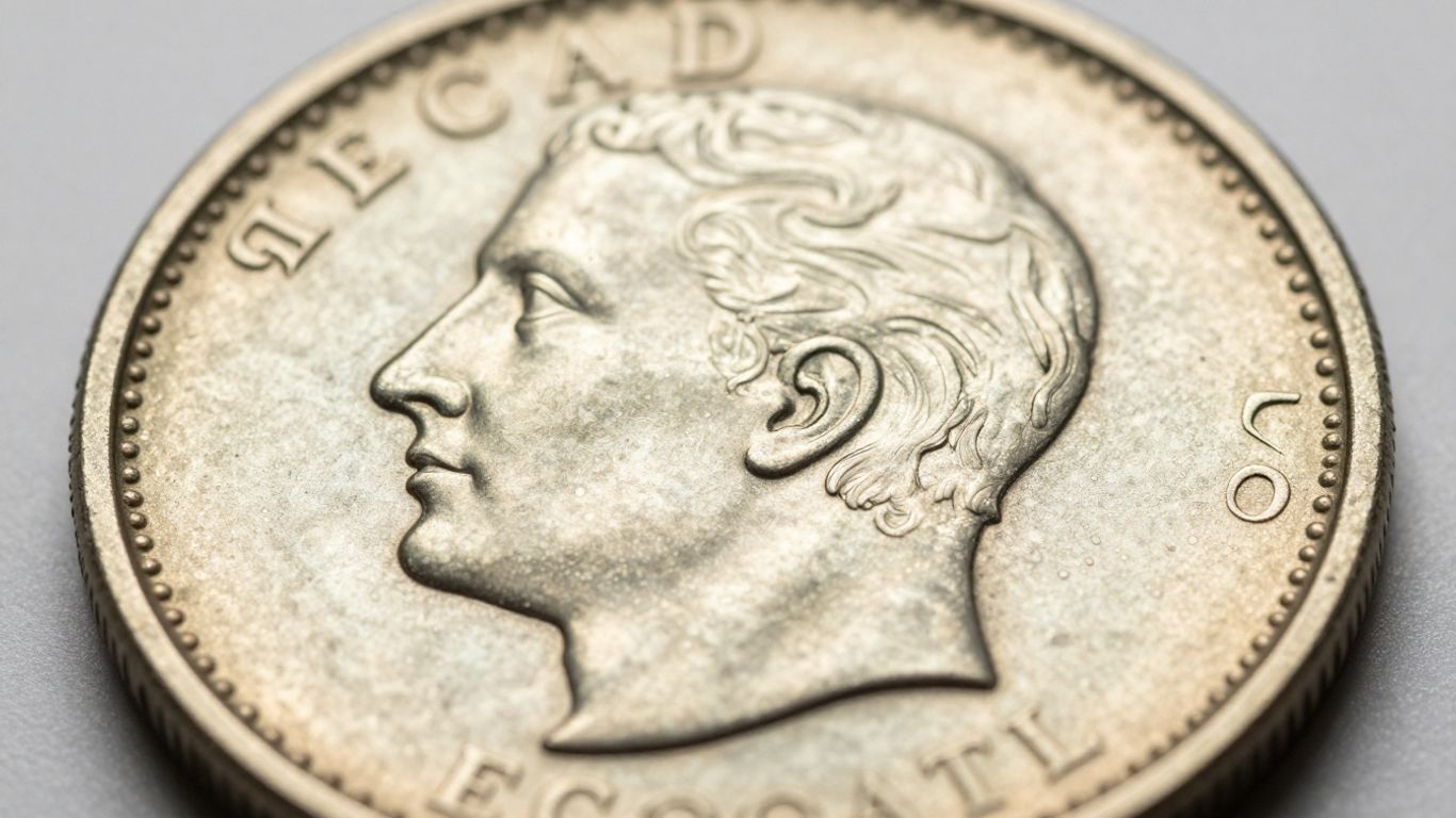 Close-up of a gleaming, detailed collectible coin.