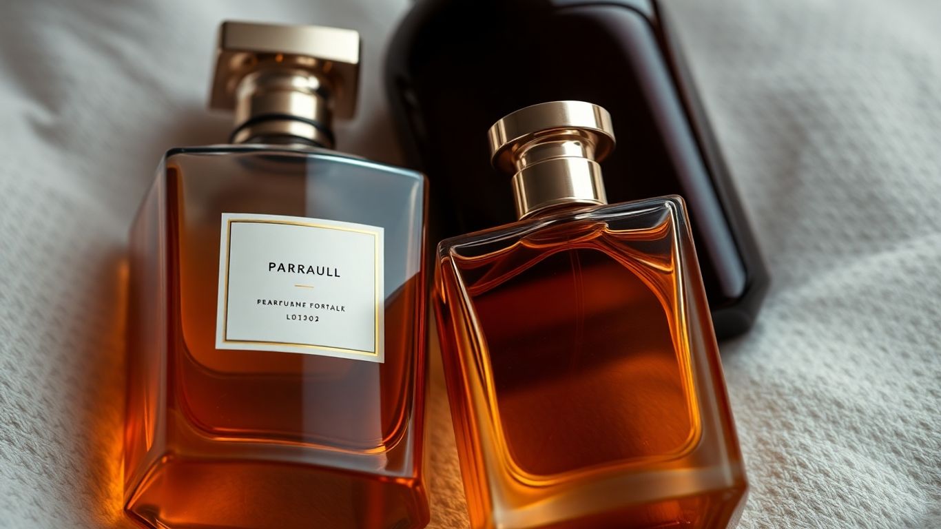 Perfume bottles showing different scent strengths.