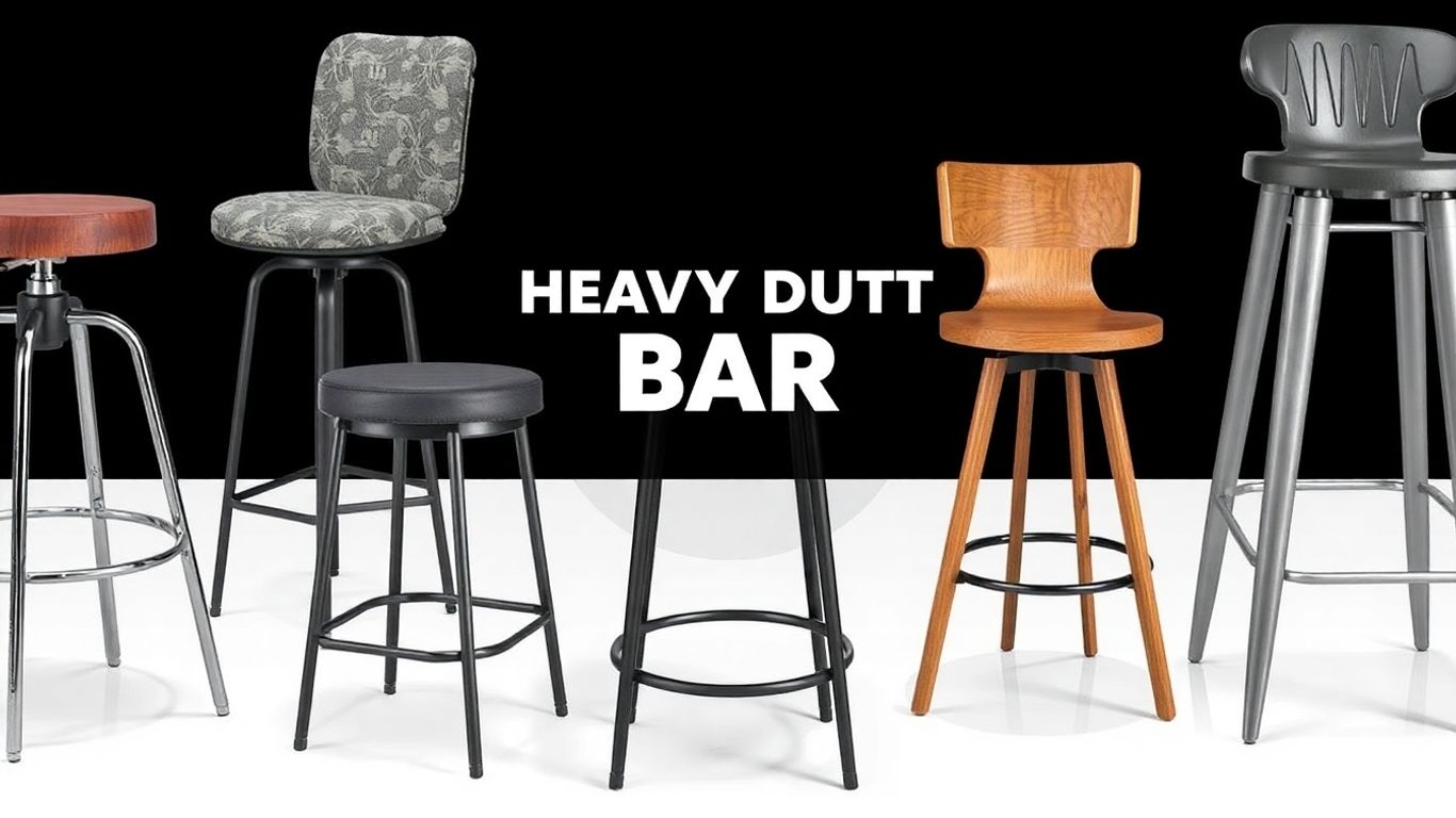 Durable and stylish heavy duty bar stools.