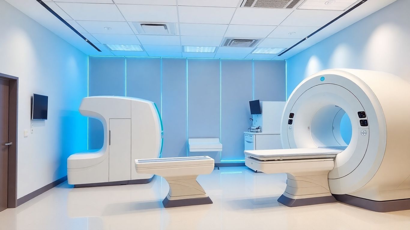Echipament medical avansat într-un centru de imagistică.