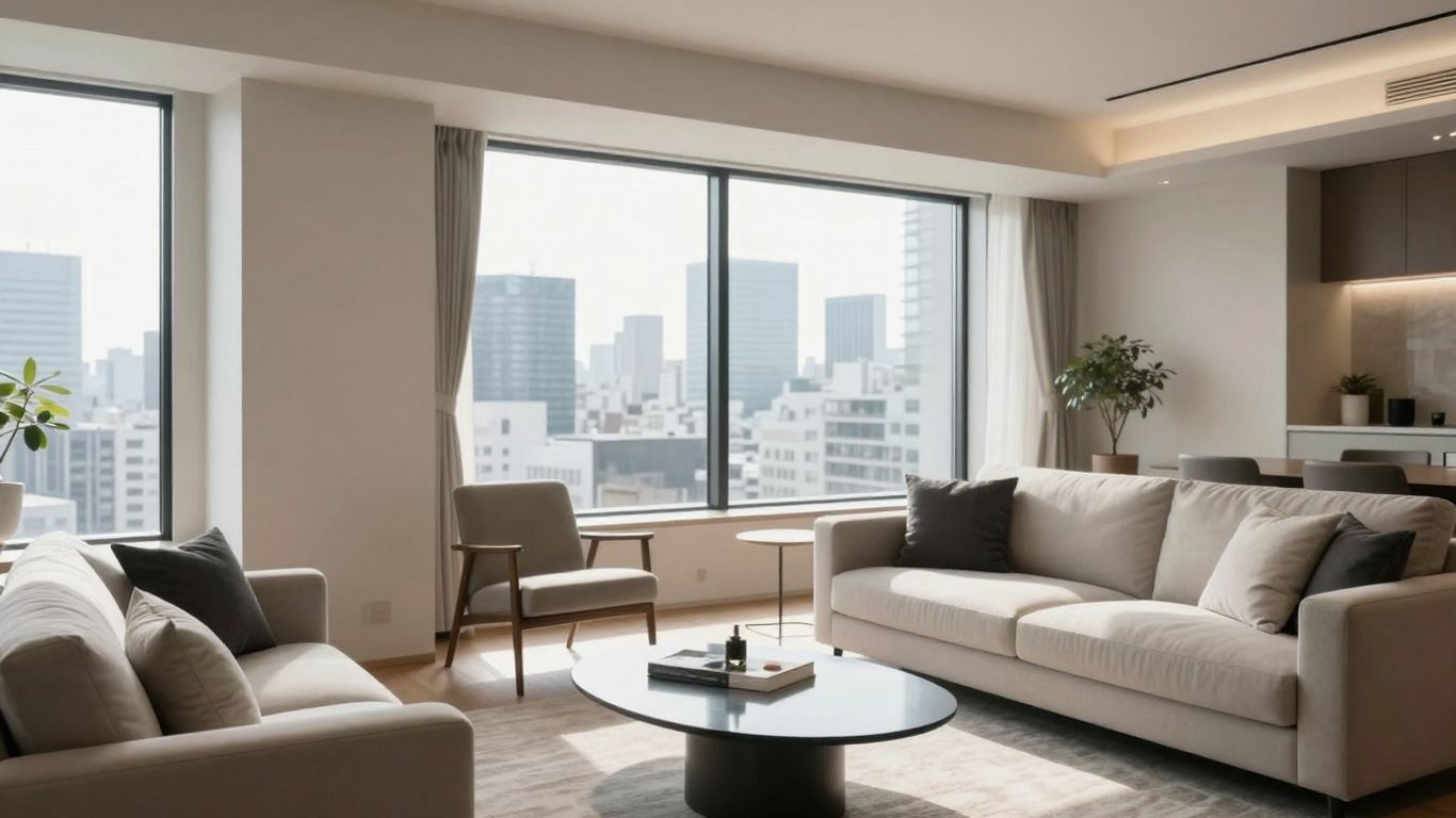 Modern Tokyo apartment with city view