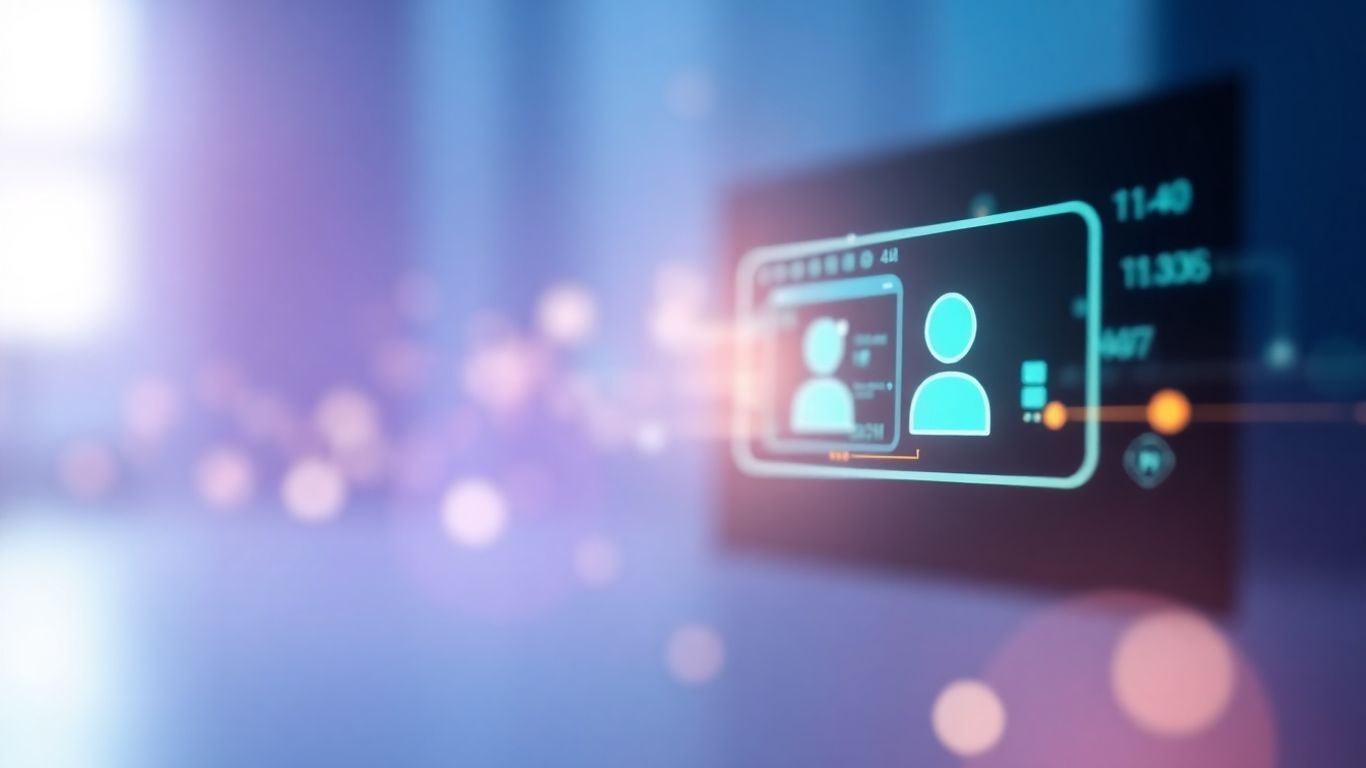 Merlin AI chat interface with glowing abstract elements.