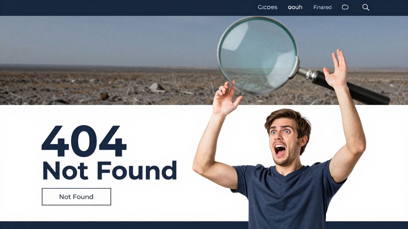 Frustrated user sees 404 error on website.