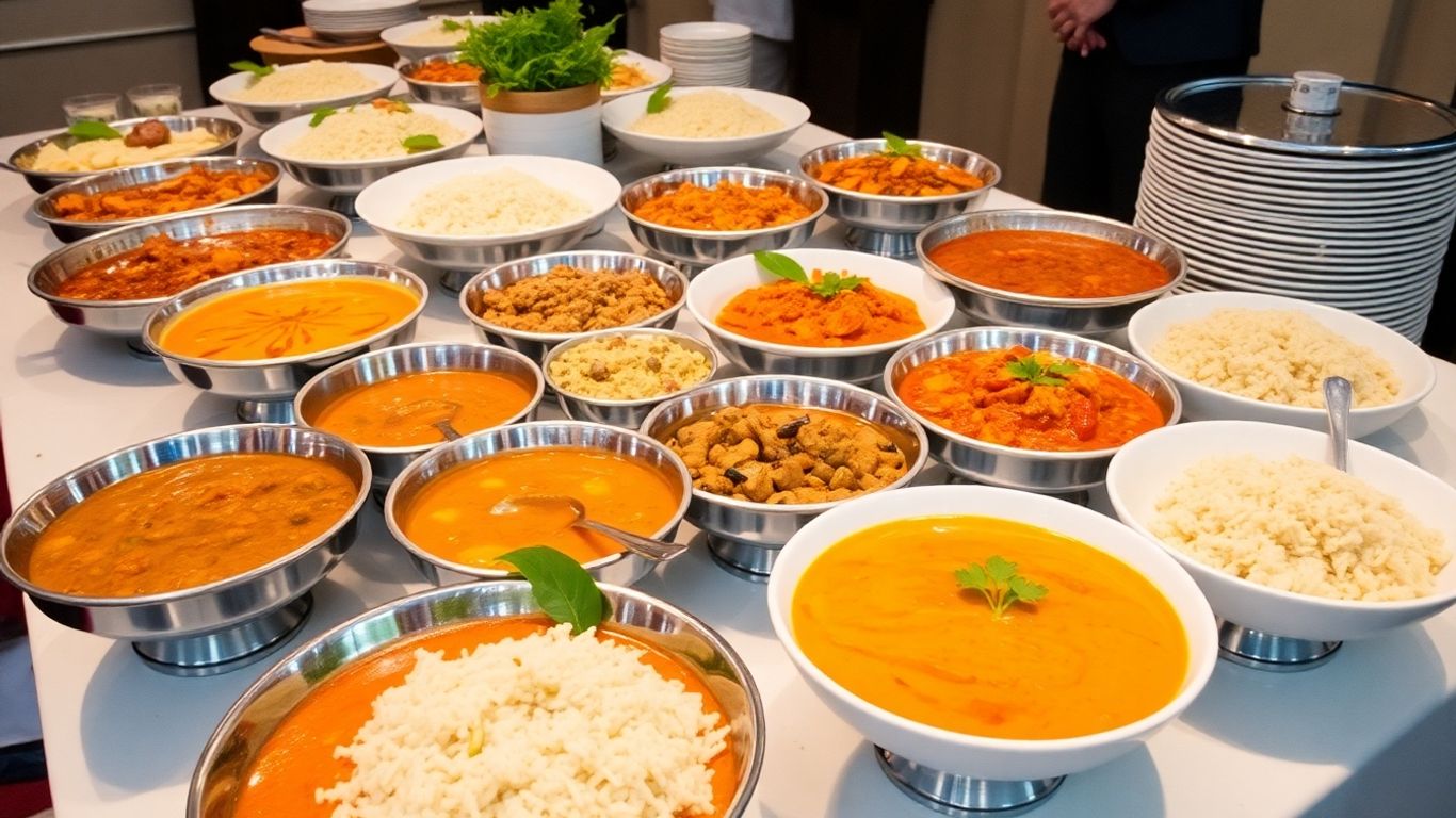 อาหารชุดจัดเลี้ยงสวยงามน่ารับประทาน