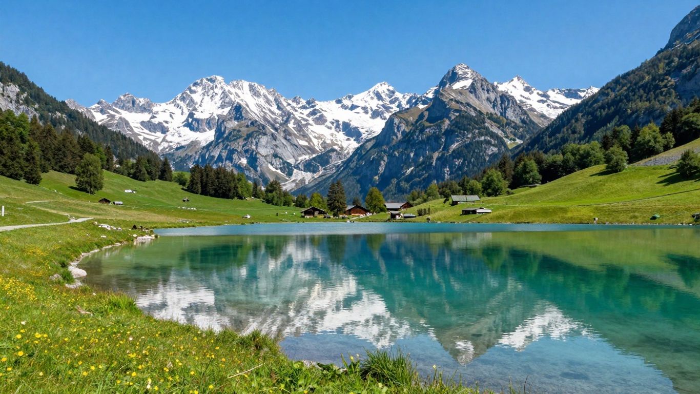 Rappensee im Allgäu mit Bergen und klarem Wasser