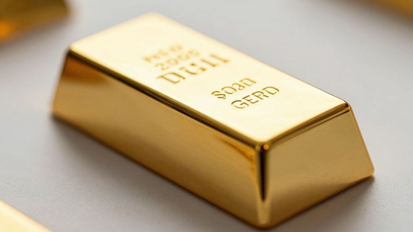中性背景上的金锭