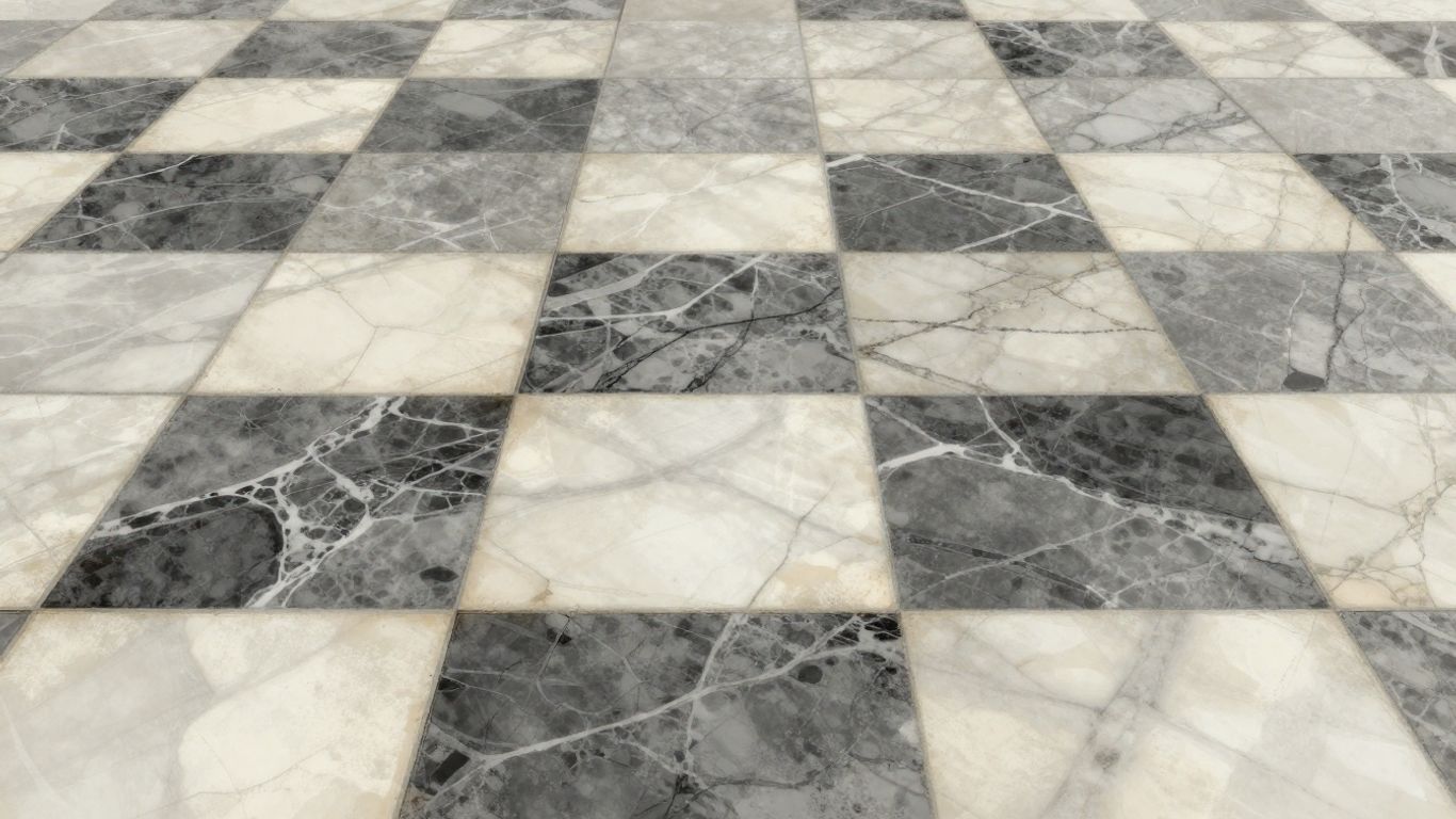 Tumbled Checkerboard Marble Collection– SurfacesGalore