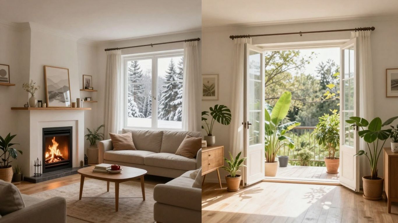 Seasonal home interior changes impacting HVAC.