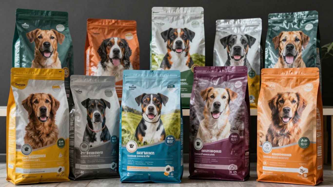 Bags of Farmina dog food formulas
