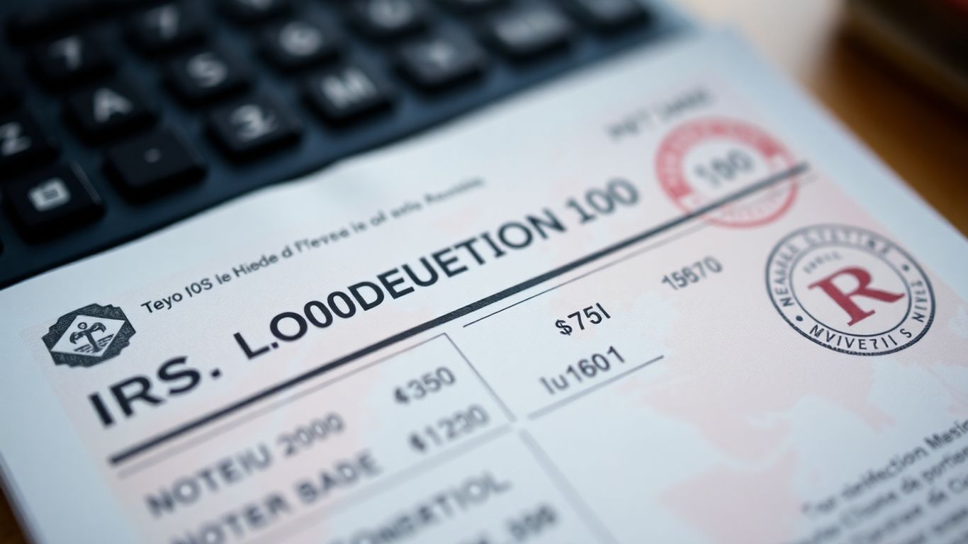 Nota de liquidação IRS com valores e selos.