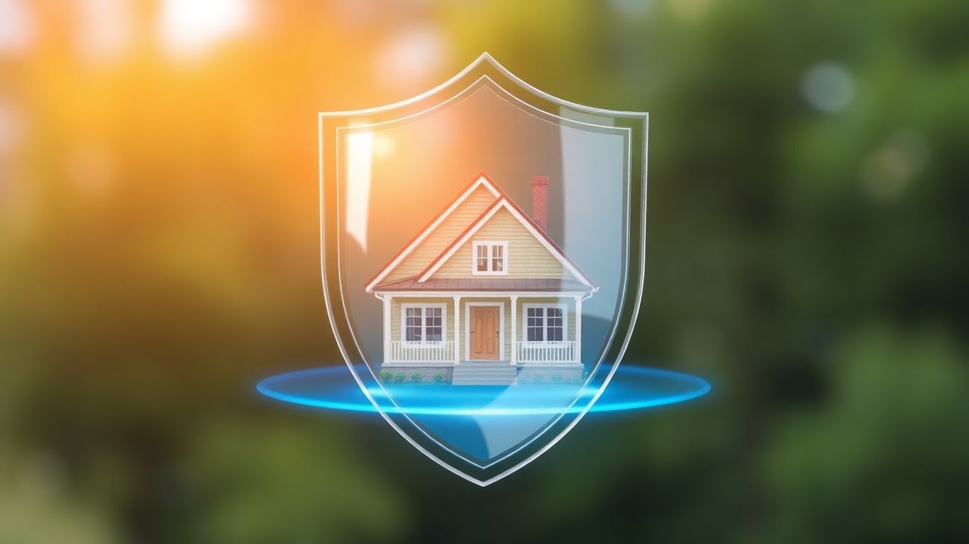 Casa protegida por un escudo de seguro