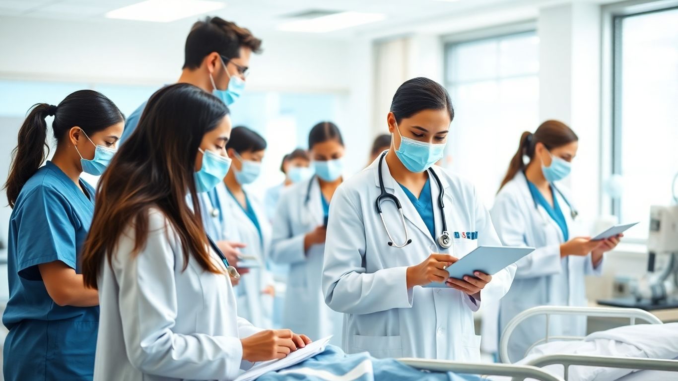 Gesundheitspersonal im Einsatz, steigender Personalbedarf