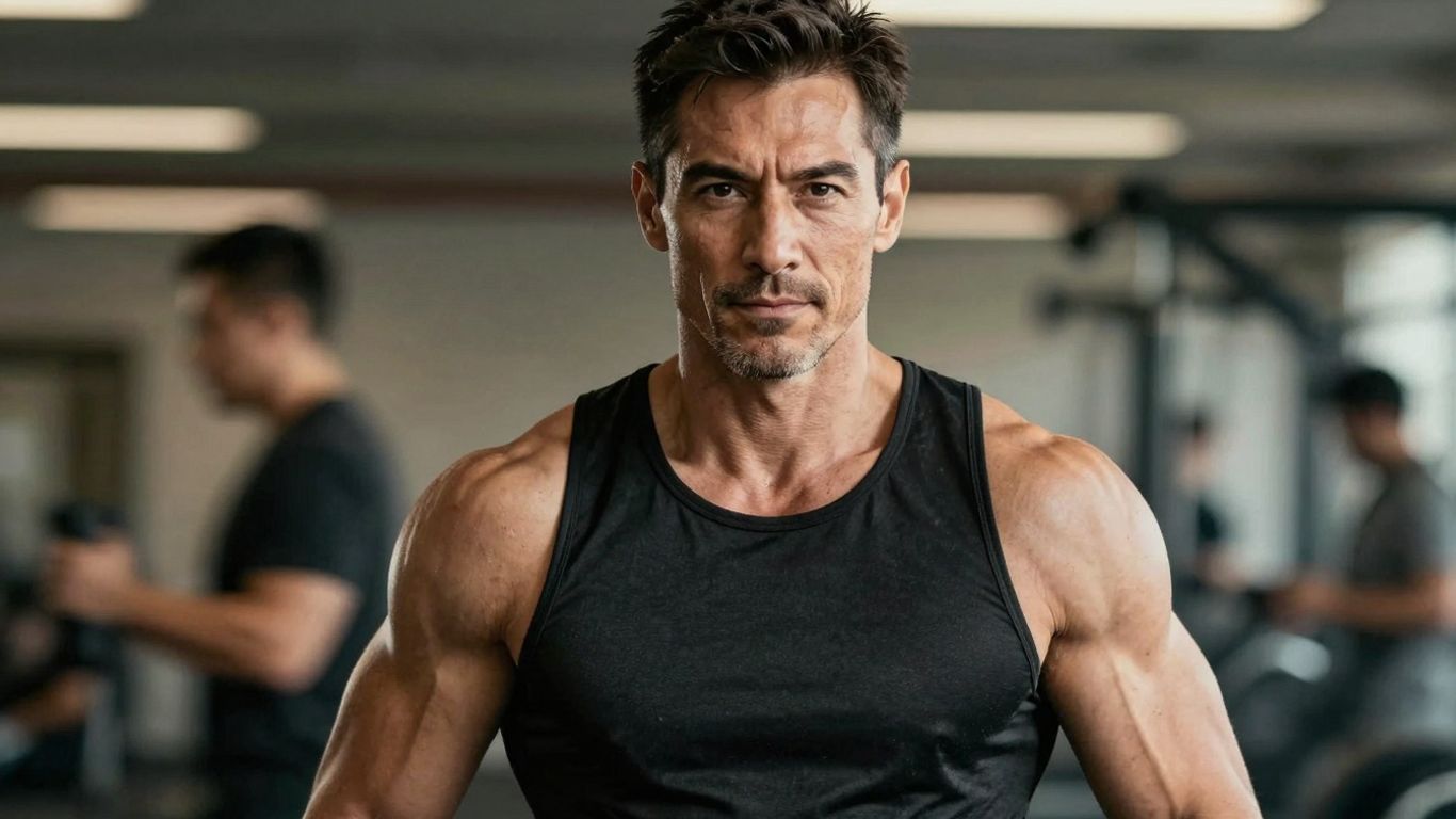 Mann in bester Form, bereit für neue Herausforderungen.