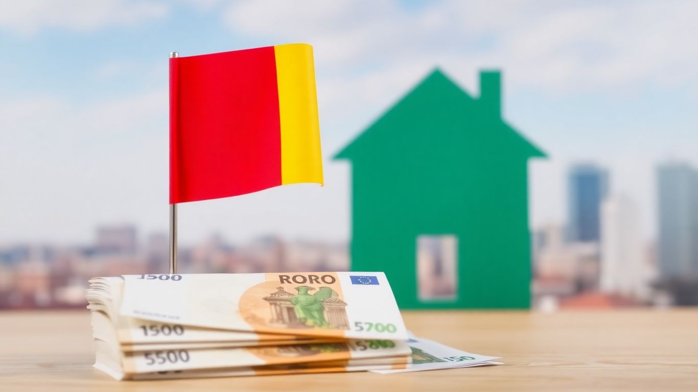 Steag românesc, bani euro și o casă.
