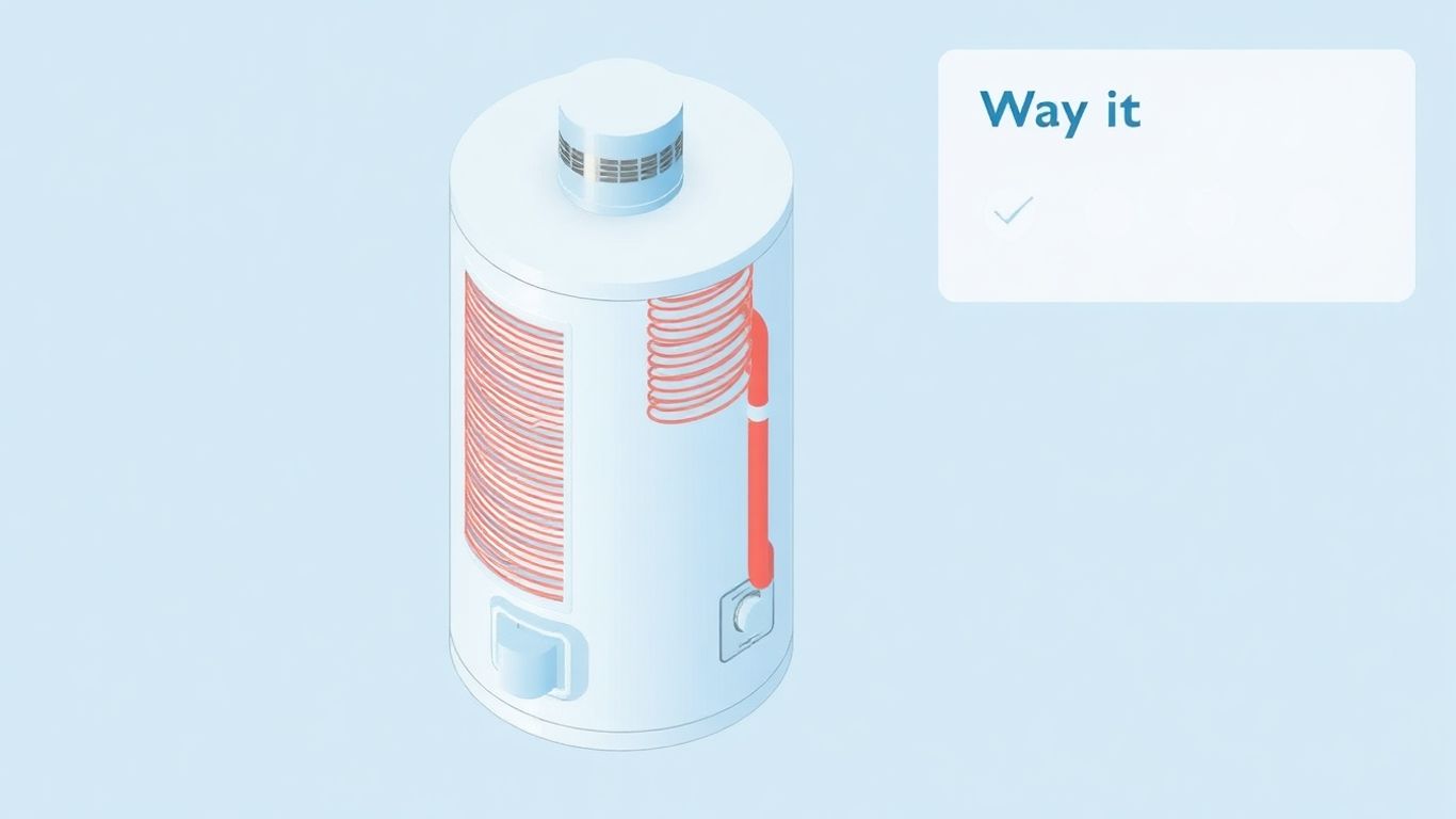Isometric water heater illustration
