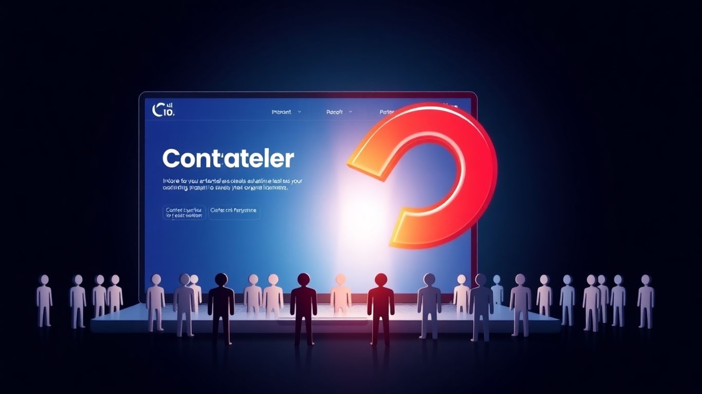 Contractor website attracting customer icons like a magnet.