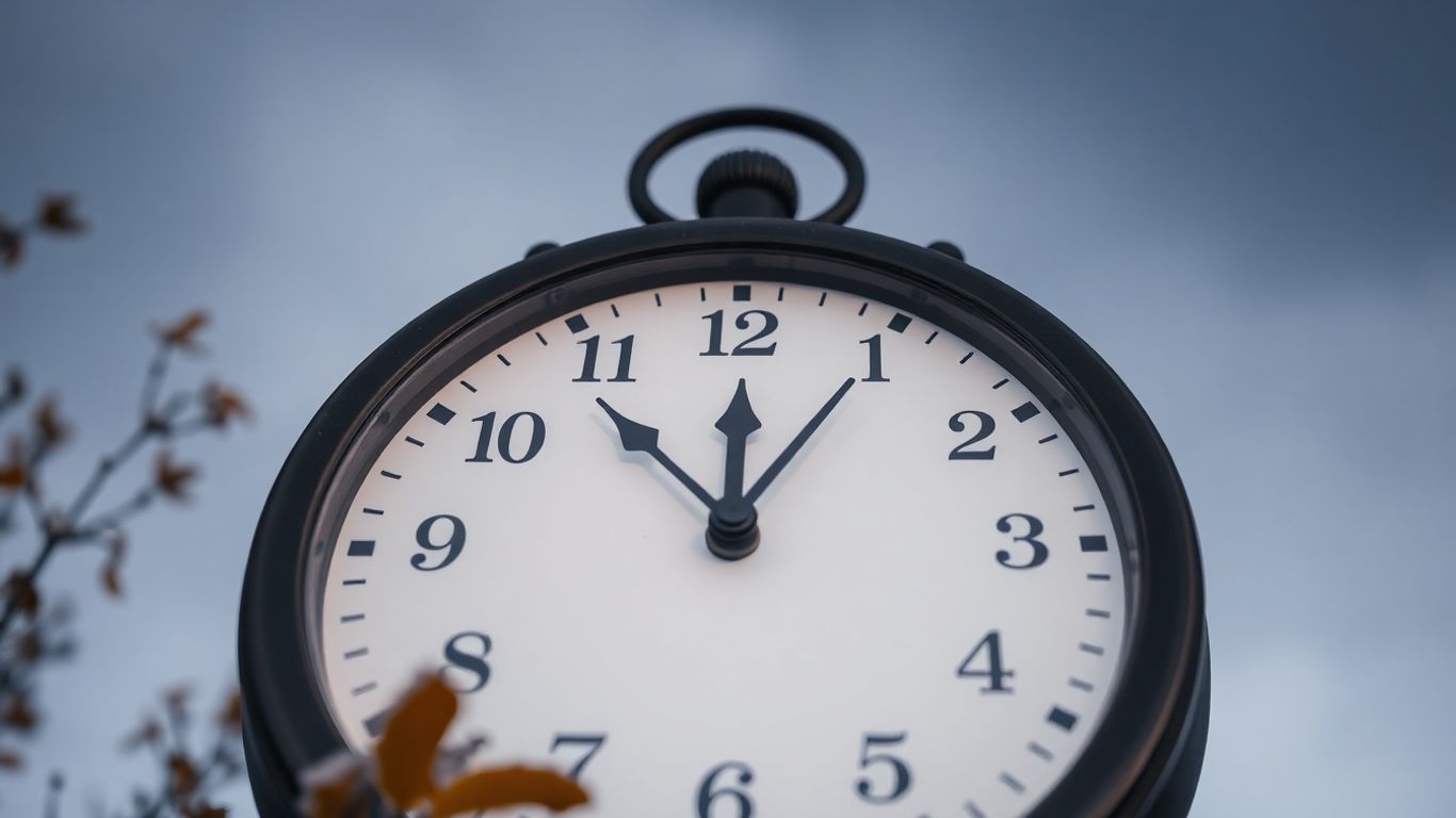 Horloge indiquant le changement d'heure d'hiver.