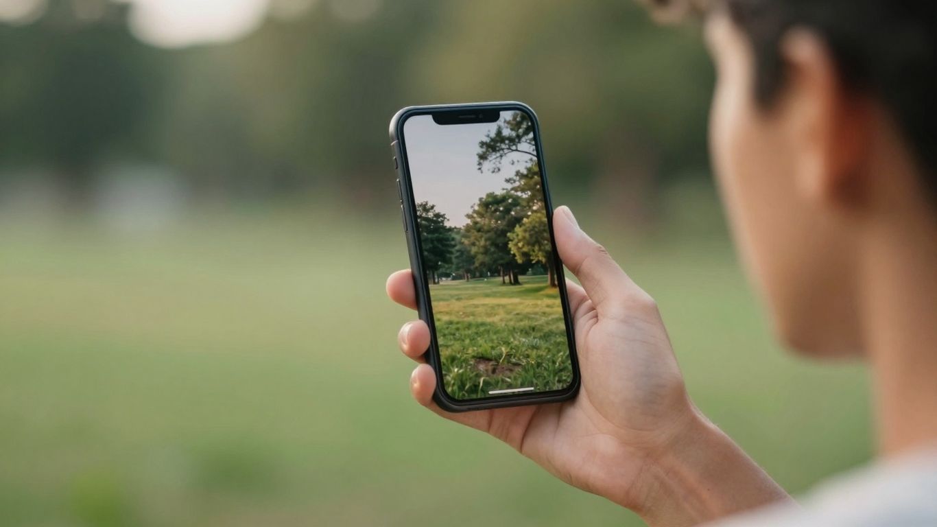 Person using a smartphone for digital wellness.