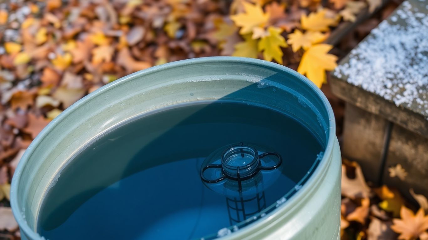 Regenwasser sammeln im Herbst für den Wintervorrat