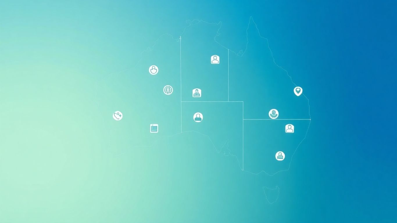 Australian health programs map with interconnected services.