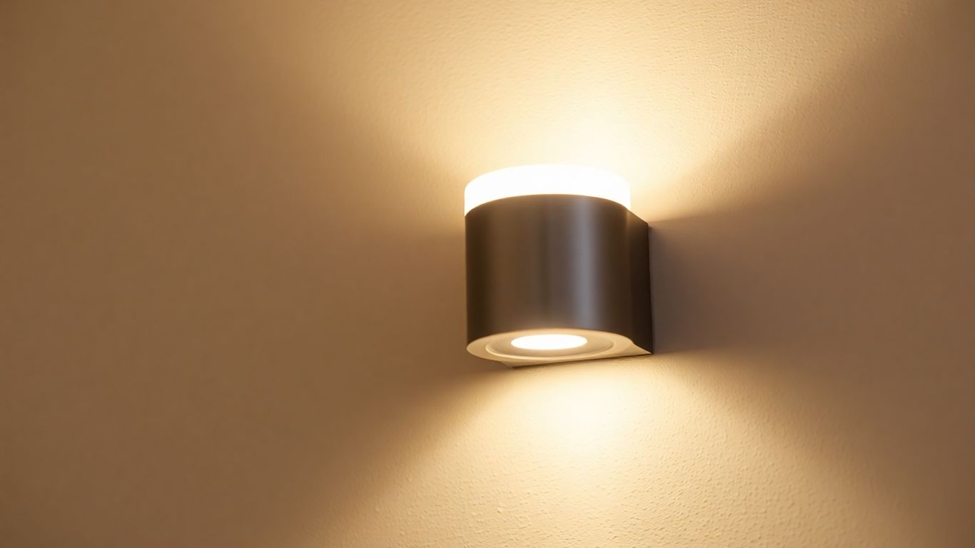 Modern LED wall sconce with integrated switch.