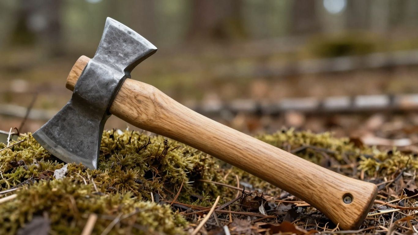 Husqvarna Swedish Style Hatchet in a wilderness setting.