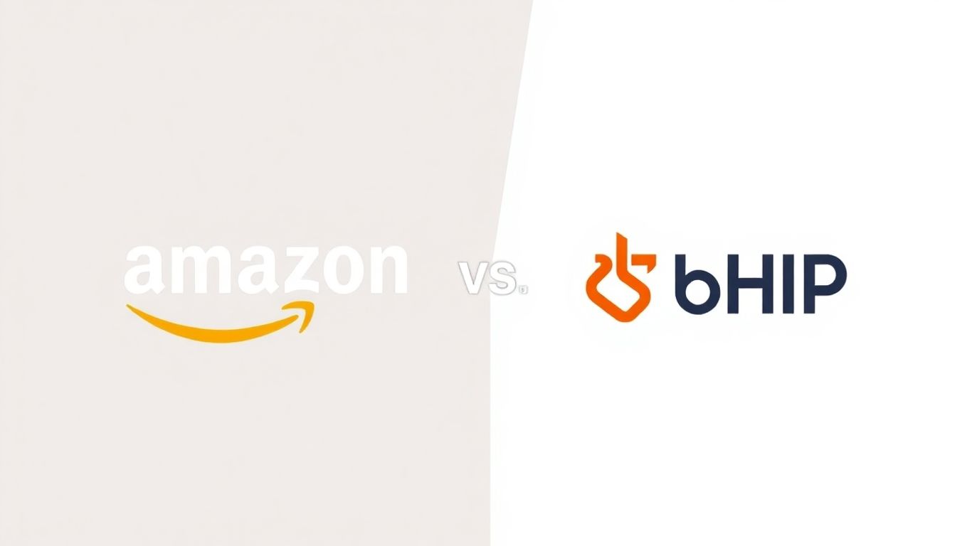Amazon vs bHIP logos comparison for business