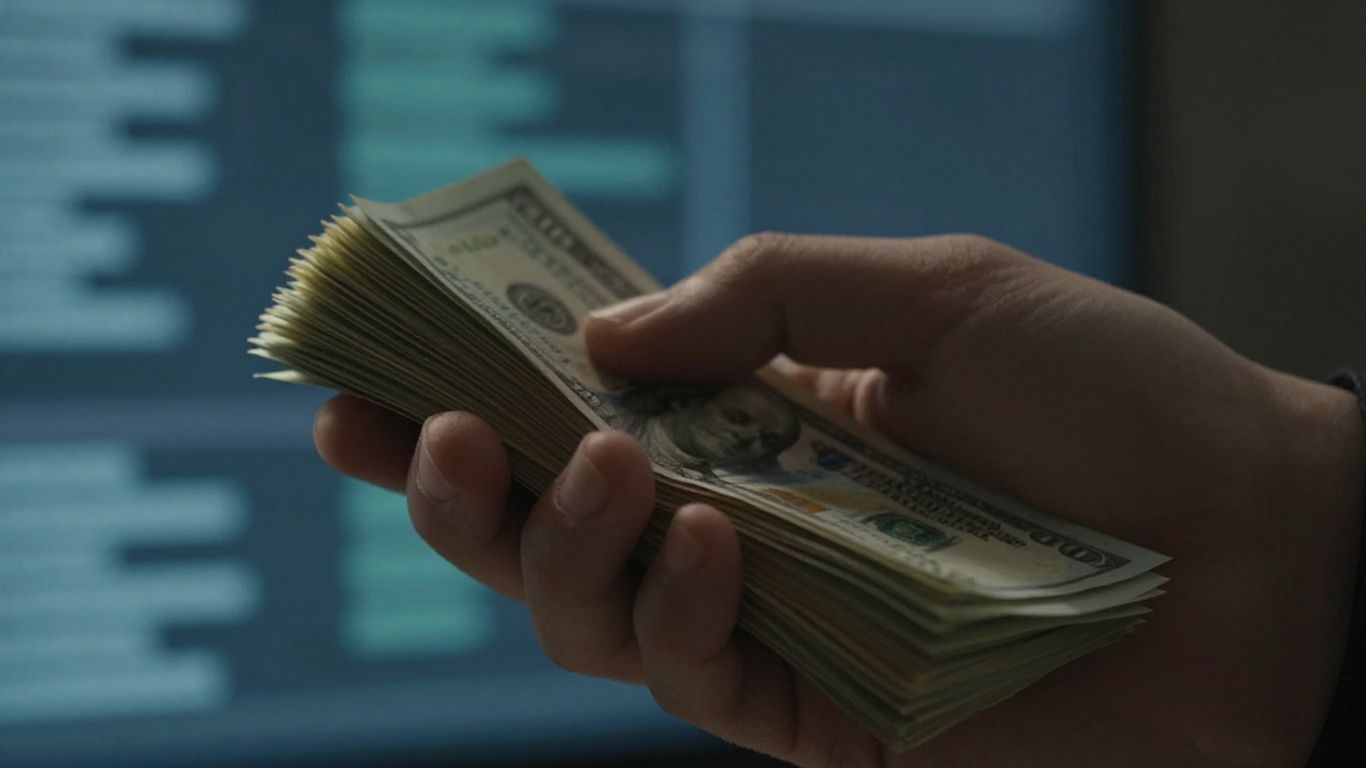 Main d'une personne achetant des liens.