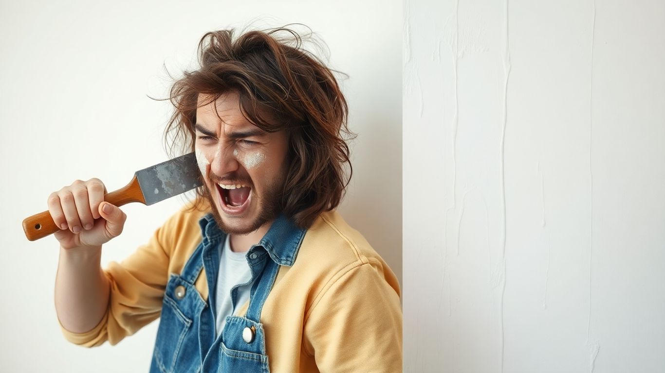 DIYer making paint removal and application mistakes.