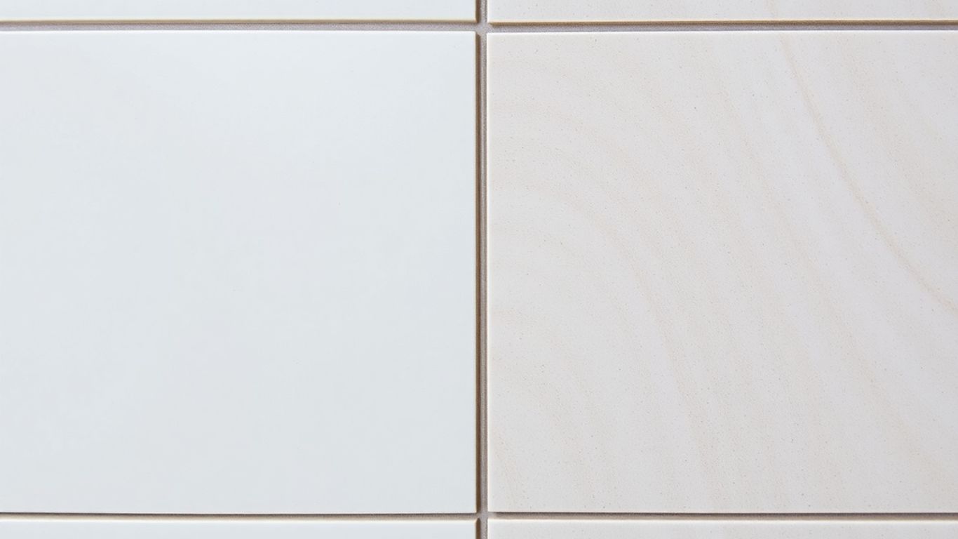 Honed and tumbled tiles with different finishes.