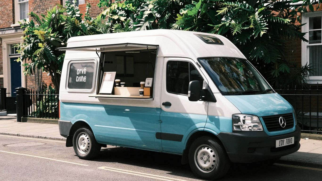 Mobile coffee van for sale in the UK.