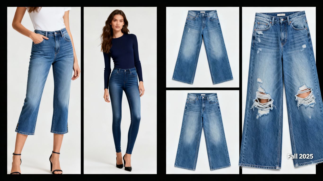 Denim fashion: capri, skinny, and fall 2025 trends.