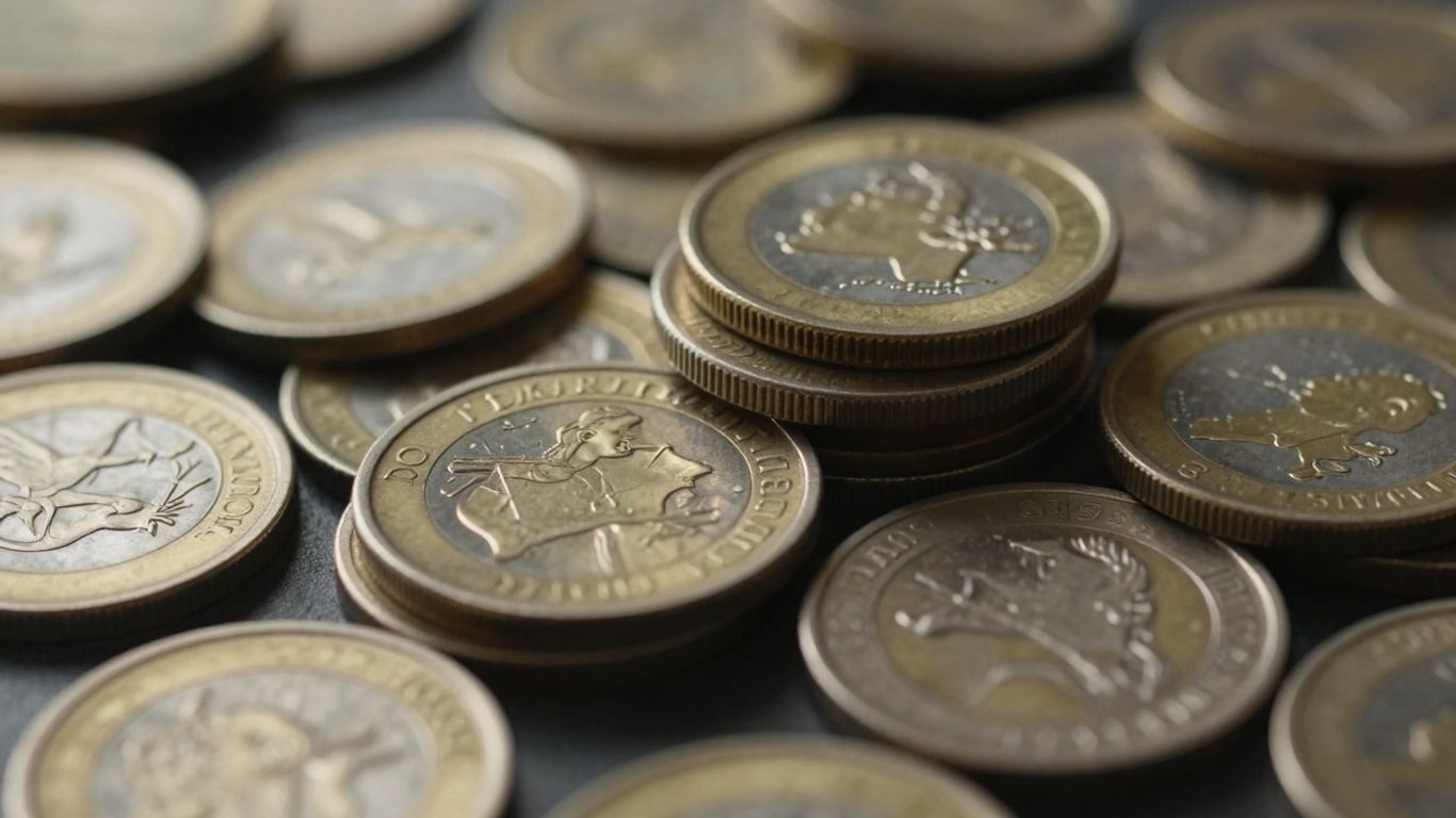 Gold and silver coins, close-up, showing metal value.