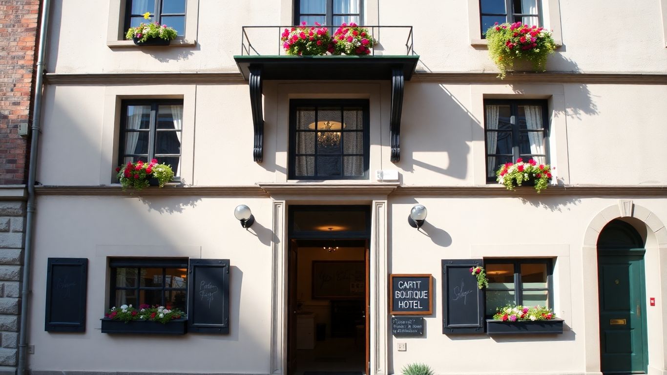 Boutique-Hotel in Köln Nippes mit Blumenkästen