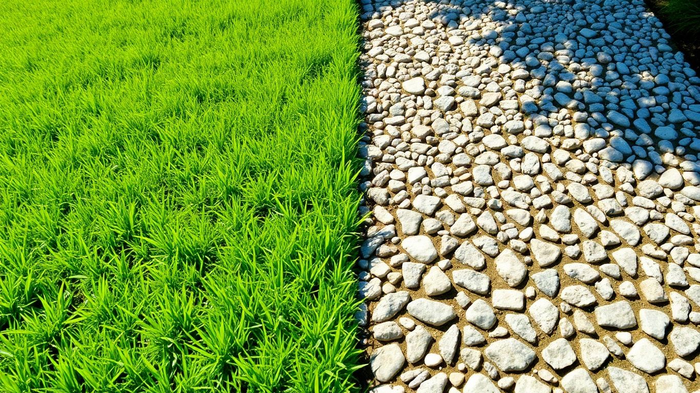 Gazon versus pietriș în curtea perfectă
