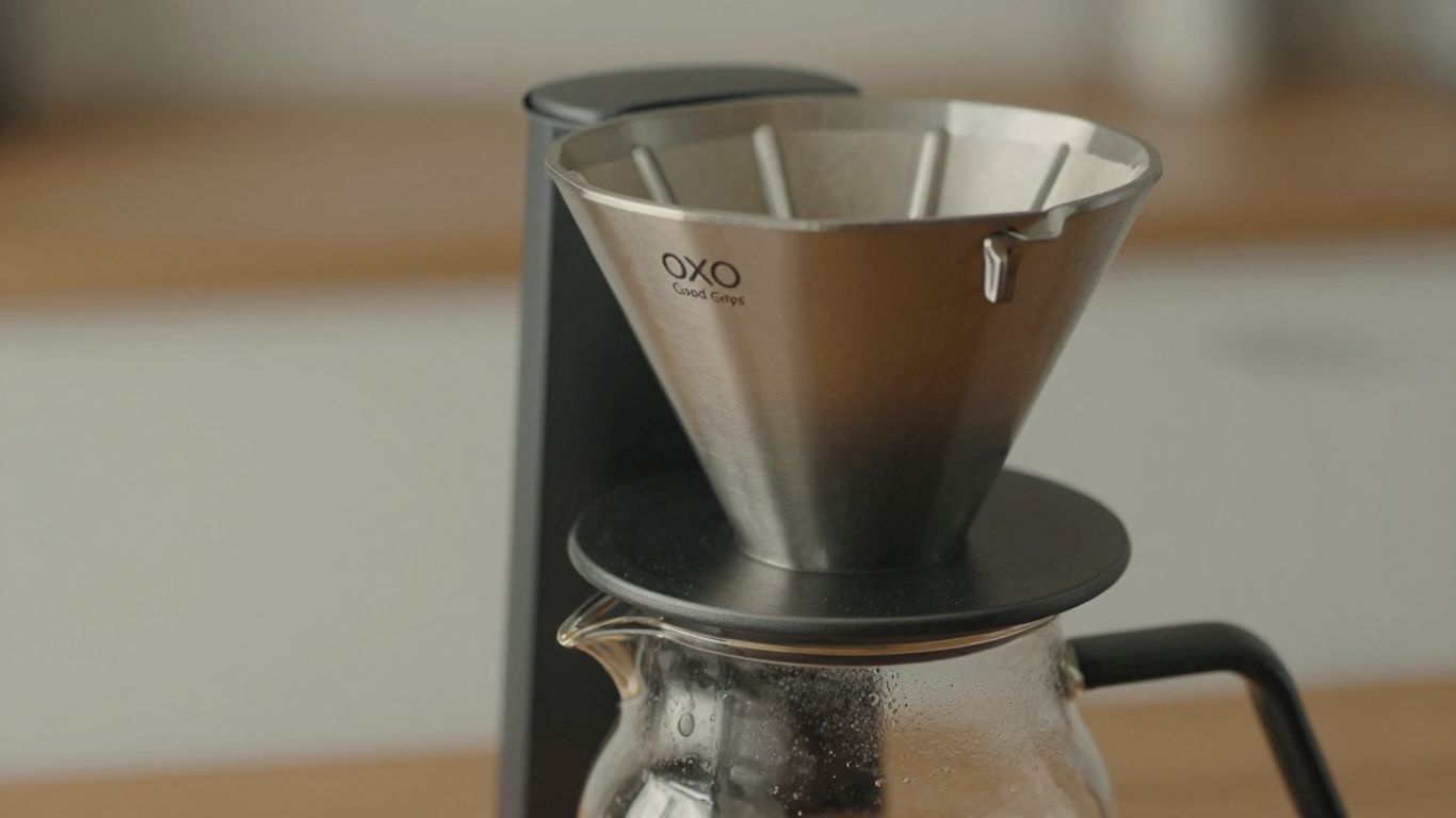 OXO Good Grips Pour-Over coffee maker with reusable filter.