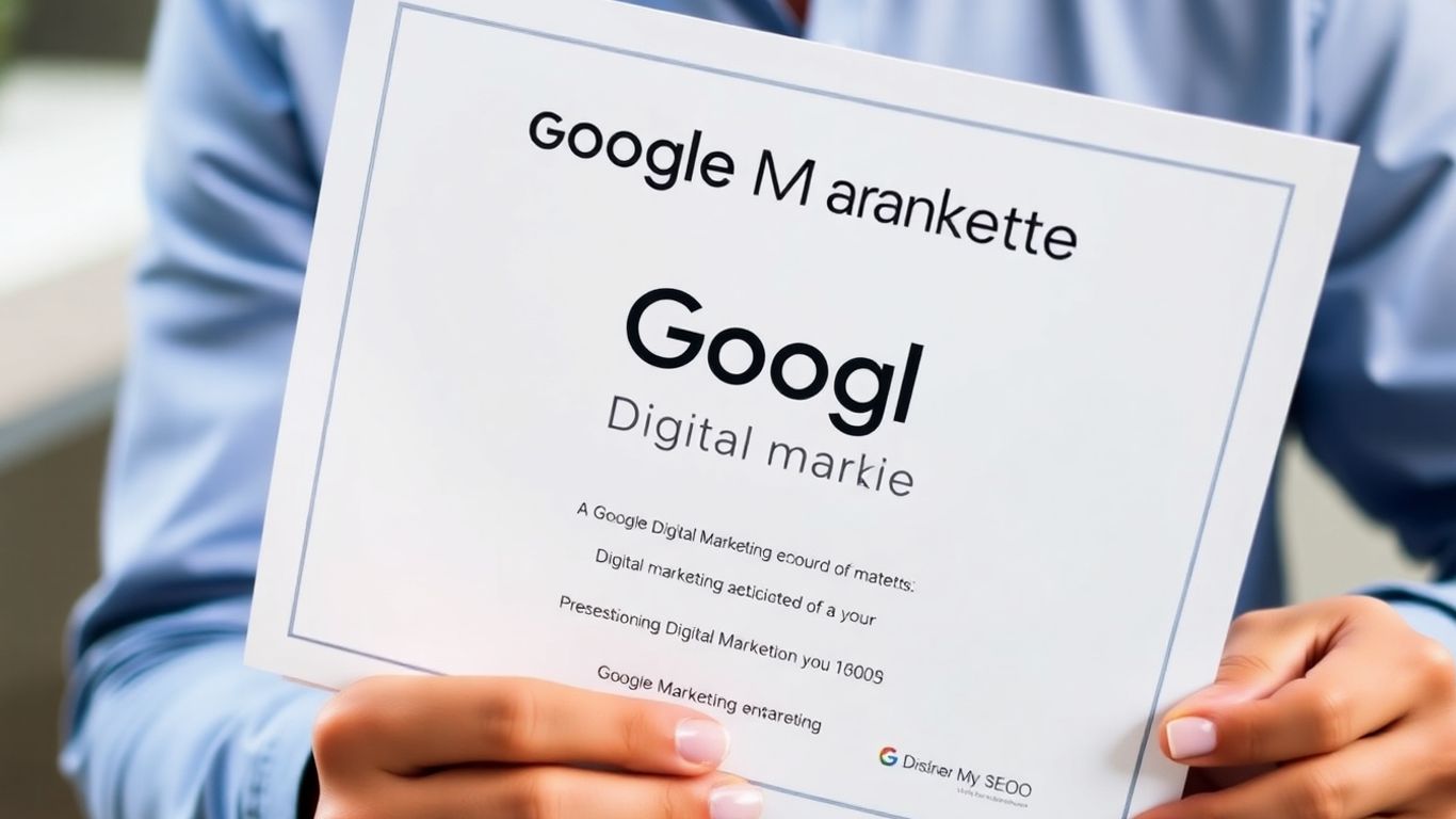Google Digital Marketing Certification certificate