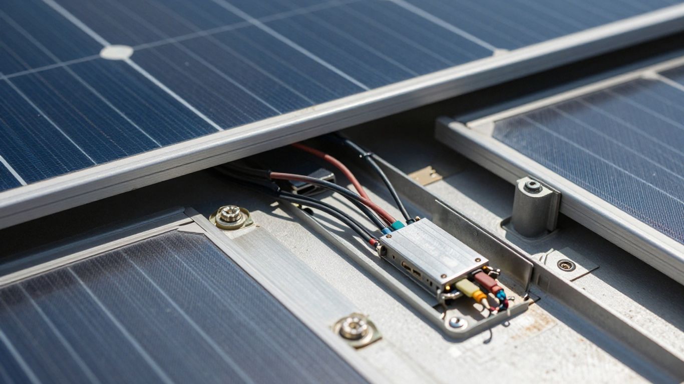 Schéma de fonctionnement d'un panneau solaire : câblage interne.