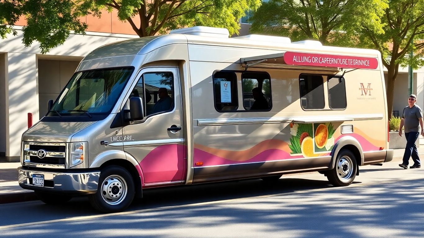 Mobile catering van for sale in the UK.