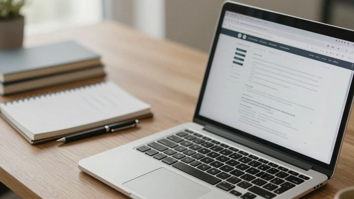 Website planning on a modern desk.