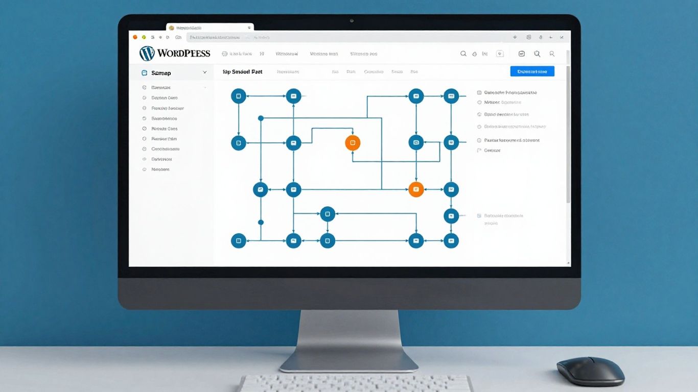 Tableau de bord WordPress avec structure de sitemap