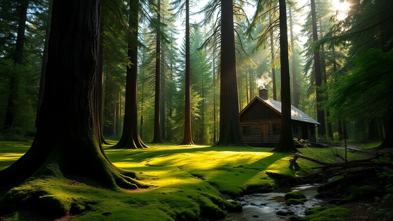 Cabana din pădure, liniște și natură.