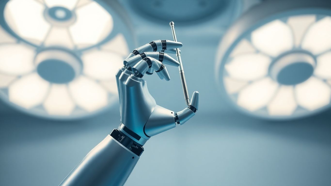 Robot arm in Australian hospital operating room.