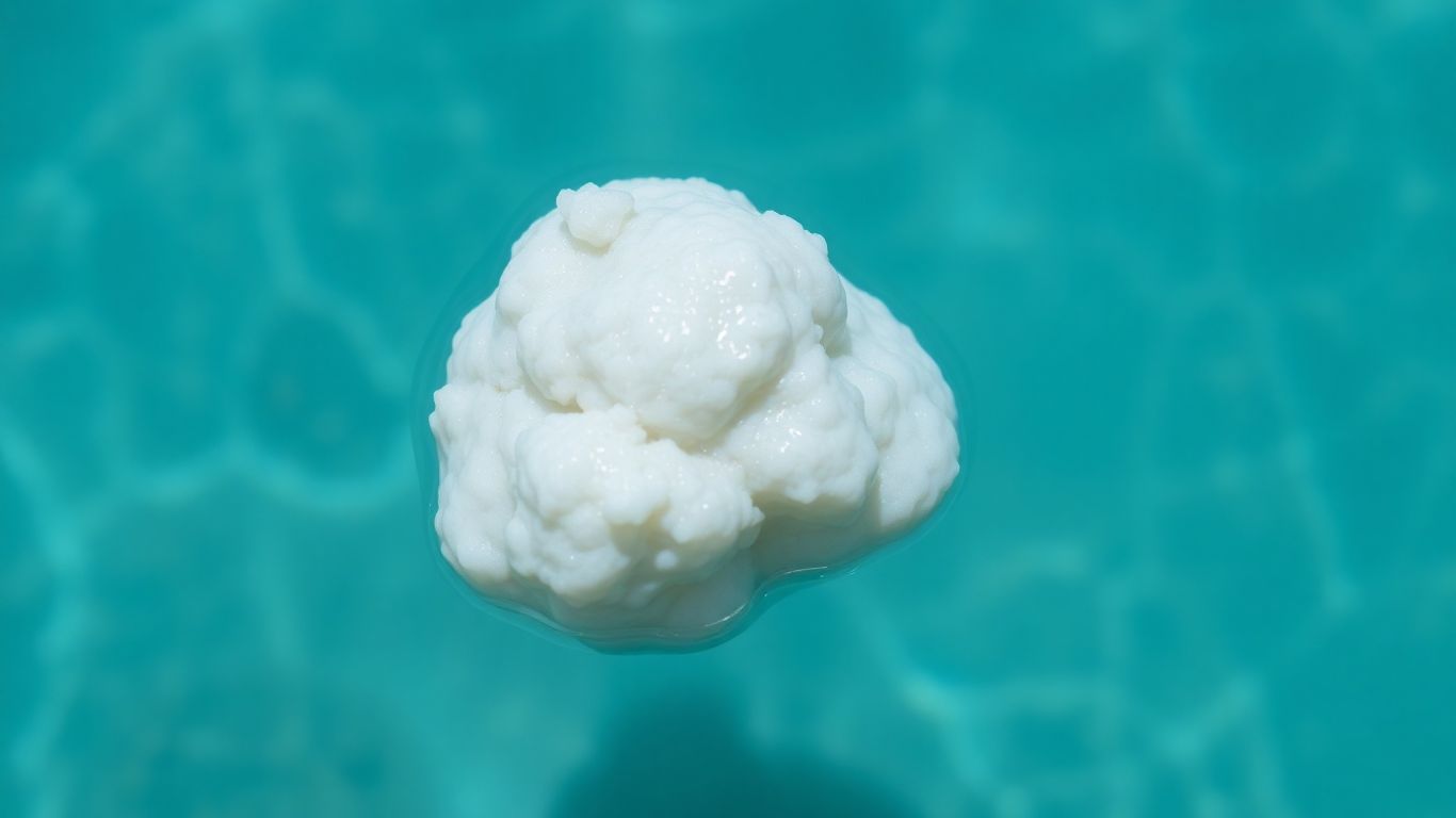 A lump of ambergris floating in the ocean.